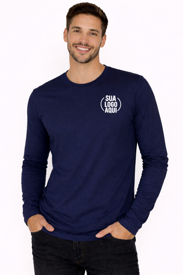 Camiseta Manga Longa Personalizada - Masculino