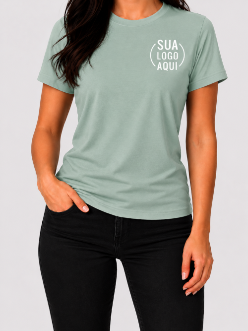 Camiseta Manga Curta Personalizada - Feminina