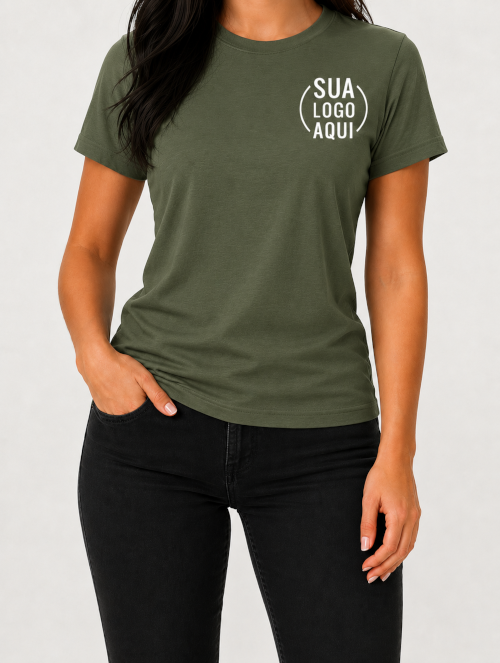 Camiseta Manga Curta Personalizada - Feminina