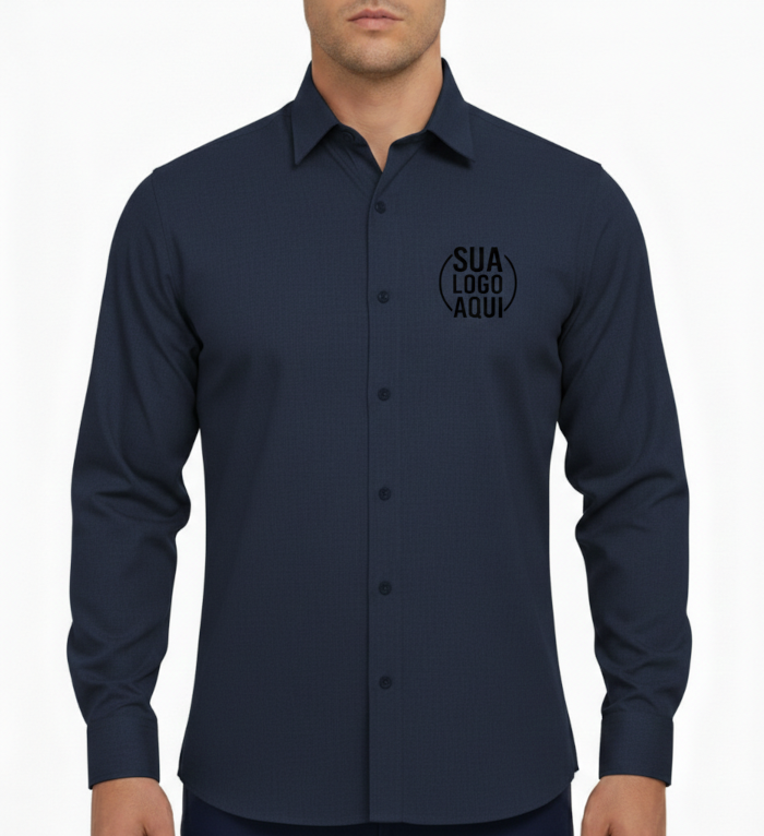Camisa Social Masculina Manga Longa Personalizada