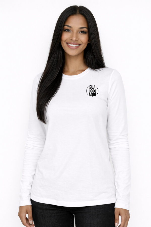 Camiseta Manga Longa Personalizada - Feminina