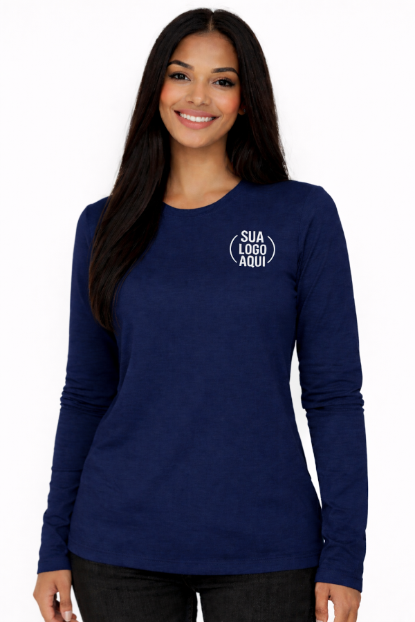 Camiseta Manga Longa Personalizada - Feminina