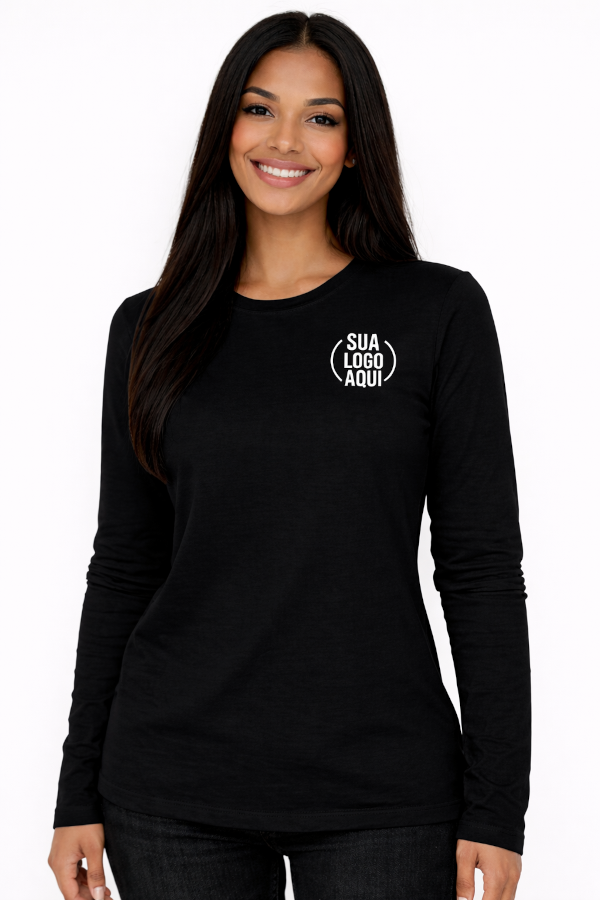 Camiseta Manga Longa Personalizada - Feminina